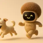 un chien court avec un euno à ses côtés. Les deux sont souriant.